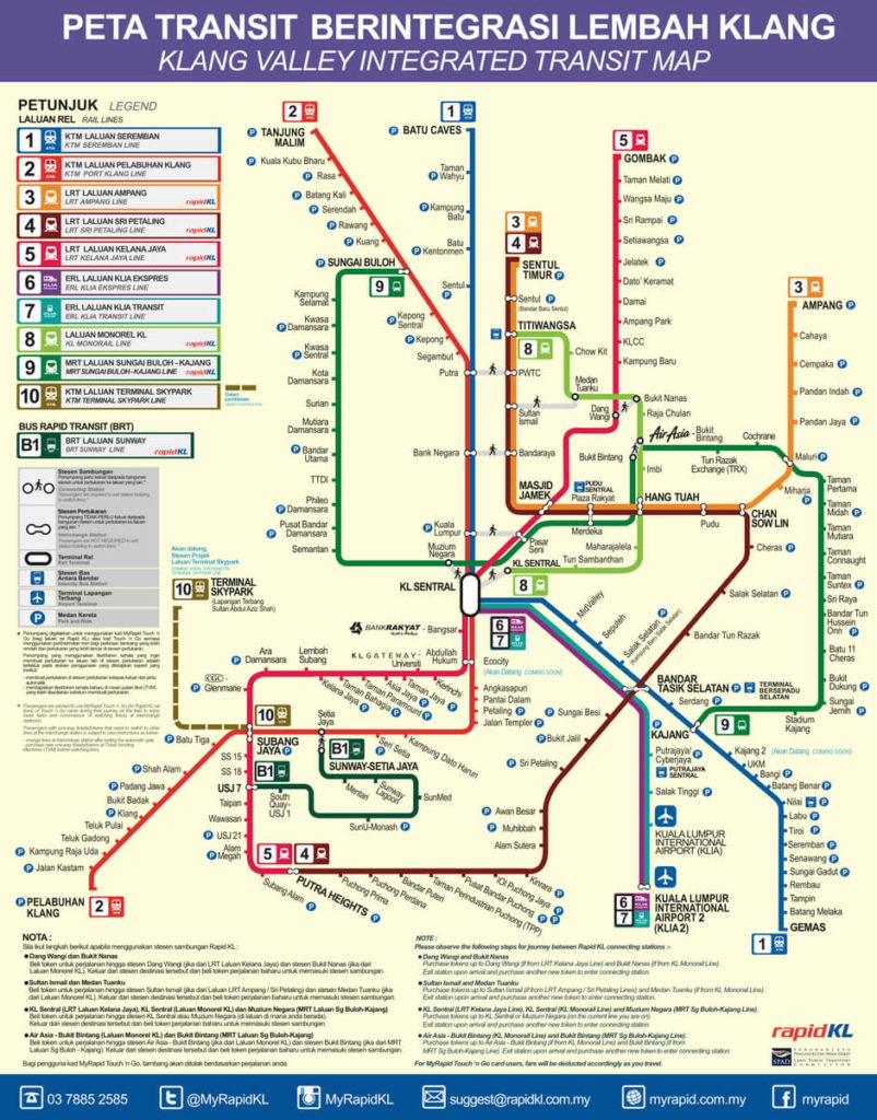 クアラルンプールの2020年路線図